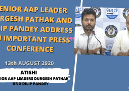 Senior AAP Leader Durgesh Pathak and Dilip Pandey address an Important Press Conference