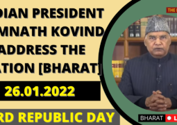 INDIAN PRESIDENT RAMNATH KOVIND ADDRESSING THE NATION [BHARAT] ON THE EVE OF 73RD REPUBLIC DAY (26TH JANUARY 2022) CELEBRATION IN NEW DELHI, INDIA ON 25TH JANUARY 2022